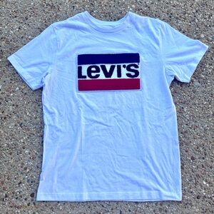Levi’s Levi Strauss & Co Men’s Puff Embroidered White T-shirt Size M